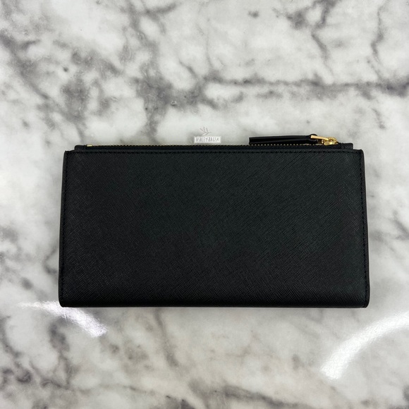 Tory Burch Emerson Slim Wallet In Black - Picture 4 of 7